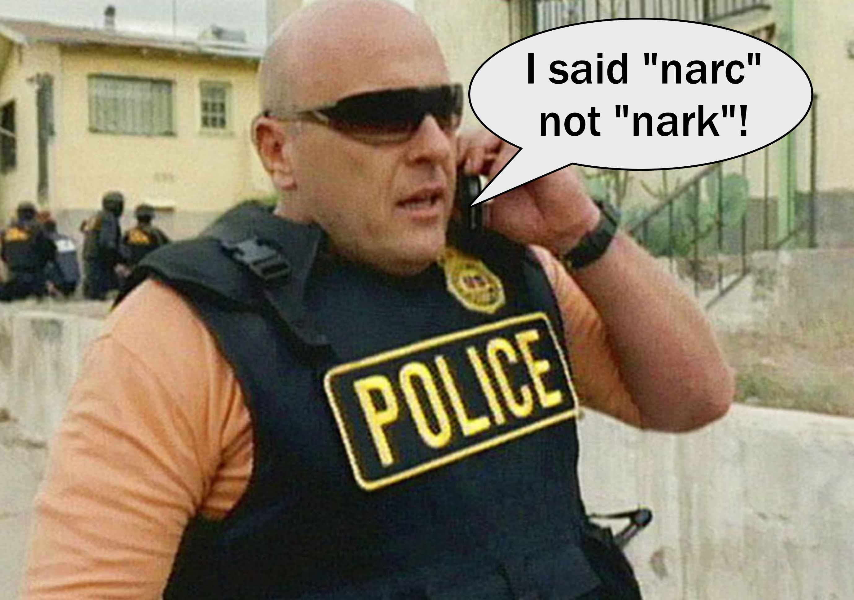 "Narc" and "nark" are not the same!